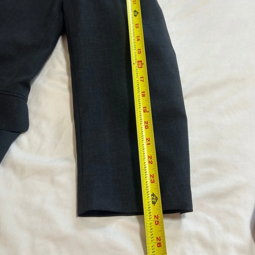 Versini Mens Charcoal Grey 100% Pure Wool 3 Button Suit Jacket Blazer Size 44R